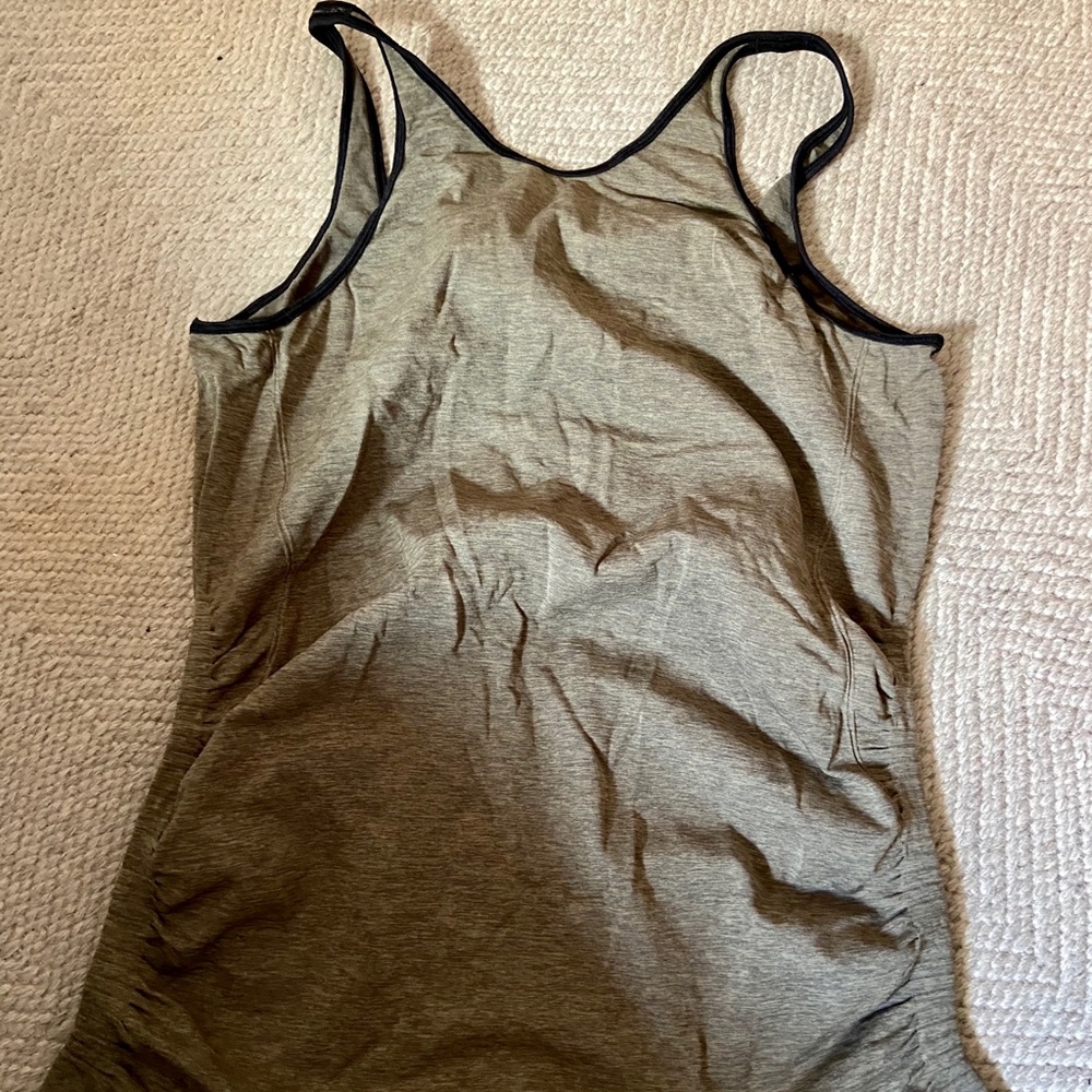 Olive low back ballerina tank top